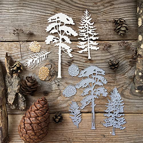 Weihnachtsbaum Metall Stanzformen Tannenzapfen Stanzformen Prägeschablone Scrapbooking Handwerk Stanzform für Album Fotopapier Kartenherstellung Dekorative DIY Handwerk von MALISTLN