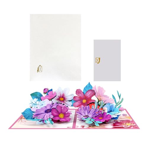 Artistic Gesang Florals Grußkarte mit Umschlag, handgefertigt, faltbar, für Anträge und Liebeserklärungen, Grußkarten Artistic Gesang Florals Grußkarte mit Umschlag, handgefertigt, faltbar, für Anträge und Liebeserklärungen, Grußkarten von MALSSE
