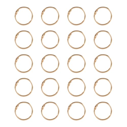 Buchbinderinge aus Metall, 25 mm, für Sammelalben, Fotoalben und Bastelprojekte, 20 Stück Buchbinderinge aus Metall, 25 mm, für Sammelalben, Fotoalben und Bastelprojekte, 20 Stück von MALSSE