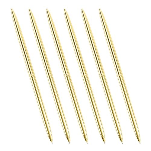 MALSSE Langer Kugelschreiber, Drehmechanik, Metall-Kugelschreiber, 1,0 mm Spitze, reibungsloses Schreiben, Signierstift, Gastschild, 6 Stück MALSSE Langer Kugelschreiber, Drehmechanik, Metall-Kugelschreiber, 1,0 mm Spitze, reibungsloses Schreiben, Signierstift, Gastschild, 6 Stück von MALSSE