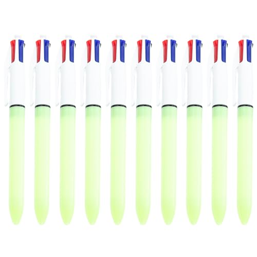 MALSSE Mehrfarbiger Kugelschreiber, 4-in-1-Kugelschreiber, einziehbarer Kugelschreiber für Planer, Kalender, Journaling, Notizen, 1,0 mm, 10 Stück MALSSE Mehrfarbiger Kugelschreiber, 4-in-1-Kugelschreiber, einziehbarer Kugelschreiber für Planer, Kalender, Journaling, Notizen, 1,0 mm, 10 Stück von MALSSE