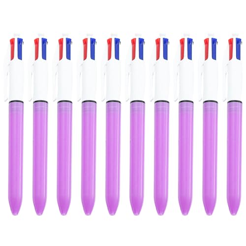 MALSSE Mehrfarbiger Kugelschreiber, 4-in-1-Kugelschreiber, einziehbarer Kugelschreiber für Planer, Kalender, Journaling, Notizen, 1,0 mm, 10 Stück MALSSE Mehrfarbiger Kugelschreiber, 4-in-1-Kugelschreiber, einziehbarer Kugelschreiber für Planer, Kalender, Journaling, Notizen, 1,0 mm, 10 Stück von MALSSE