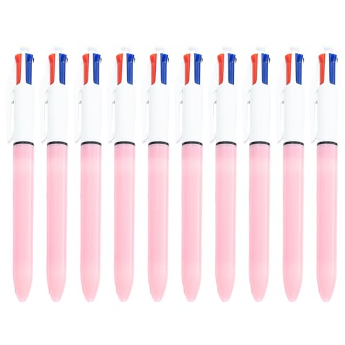 MALSSE Mehrfarbiger Kugelschreiber, 4-in-1-Kugelschreiber, einziehbarer Kugelschreiber für Planer, Kalender, Journaling, Notizen, 1,0 mm, 10 Stück MALSSE Mehrfarbiger Kugelschreiber, 4-in-1-Kugelschreiber, einziehbarer Kugelschreiber für Planer, Kalender, Journaling, Notizen, 1,0 mm, 10 Stück von MALSSE