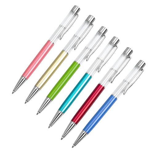 MALSSE Metall-Kugelschreiber mit Stift-Clip, einziehbarer Kugelschreiber, Bürosignierstift, schreiben Sie reibungslos, Gastanmeldungsstift, 6 Stück MALSSE Metall-Kugelschreiber mit Stift-Clip, einziehbarer Kugelschreiber, Bürosignierstift, schreiben Sie reibungslos, Gastanmeldungsstift, 6 Stück von MALSSE