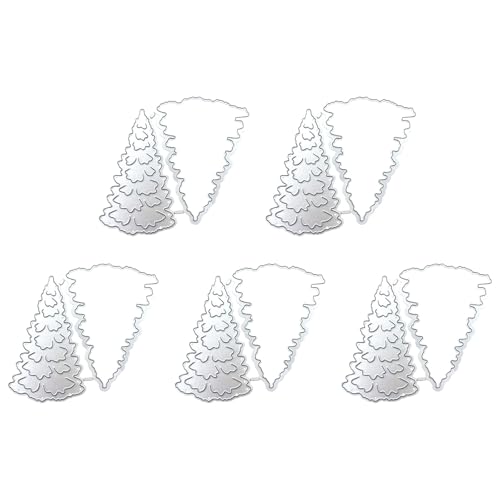 Metall-Stanzformen für Grußkarten, Scrapbooking, Dekorationen, Weihnachtsstanzformen, Schablonen, 5 Stück Metall-Stanzformen für Grußkarten, Scrapbooking, Dekorationen, Weihnachtsstanzformen, Schablonen, 5 Stück von MALSSE