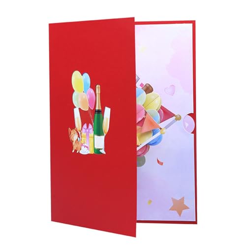 Popup Geburtstagskarte für einzigartige Party Feier Handgemachte Grußkarte mit Umschlag Elegante Geburtstag Festliche Popup Karte Popup Geburtstagskarte für einzigartige Party Feier Handgemachte Grußkarte mit Umschlag Elegante Geburtstag Festliche Popup Karte von MALSSE