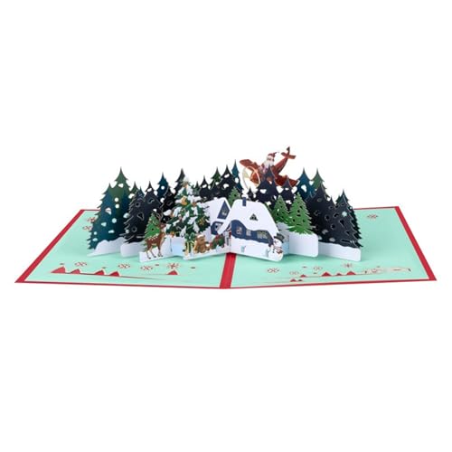 Popup-Grußkarte mit Weihnachtsmotiven, Festival-Geschenke, Postkarte, handgefertigte Feste, Dekoration für Feiertage, Feiern, Familientreffen Popup-Grußkarte mit Weihnachtsmotiven, Festival-Geschenke, Postkarte, handgefertigte Feste, Dekoration für Feiertage, Feiern, Familientreffen von MALSSE