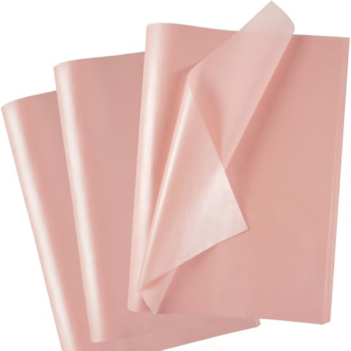 Rosa Metallic Seidenpapier, 60 Blätter Shiny Hellrosa Seidenpapier für Geschenk-Taschen Handwerk Wrapping Verpackung, Rosa Tissue Papier für Mädchen Frauen Geburtstag Hochzeit Babypartys Dekoration von MAMUNU