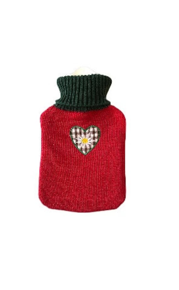 Wärmflasche, Kinderwärmflasche, Wärmflaschenbezug, Edelweiß von MANAStrickdesign