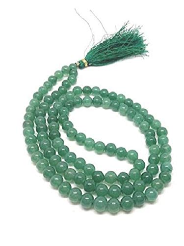 Manbhar Gems - Grün Hakik Achat Perlen 6mm 108 Stück Jap Mala Perlen Uni für Männer Frauen Reiki Heilung Perlen, Vastu Fashion Schmuck Feng Shui Kristall Gehäuse Achat von MANBHAR GEMS