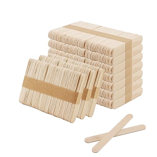 MANCHAP 1000 Stück Holzspachtel zum Basteln, 65 x 10 x 2 mm Eisstiele Holz klein, Holzeisstiele Popsicle Sticks Mini, Eisstäbchen Holz, Holzstäbchen Basteln, Eisstäbe zum Basteln von MANCHAP