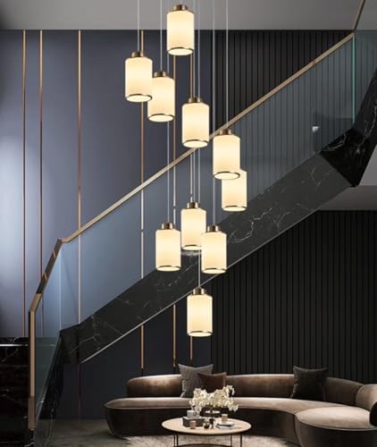 MANFFIER Zubehör für Kronleuchter, Lampenschirme für Moderne Treppe In der Villa, Und Wohnzimmer, Kronleuchter Drop Anhänger(Size:10 Lights) von MANFFIER