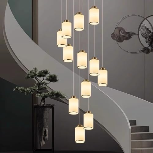 MANFFIER Zubehör für Kronleuchter, Lampenschirme für Moderne Treppe In der Villa, Und Wohnzimmer, Kronleuchter Drop Anhänger(Size:12 Lights) von MANFFIER