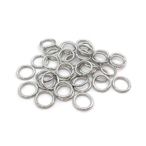 200 Stück Charms für Armbänder, Spaltringe für Schmuckherstellung, Zubehör 1,2 x 1,2 cm, Weiß von MANGOUSONG