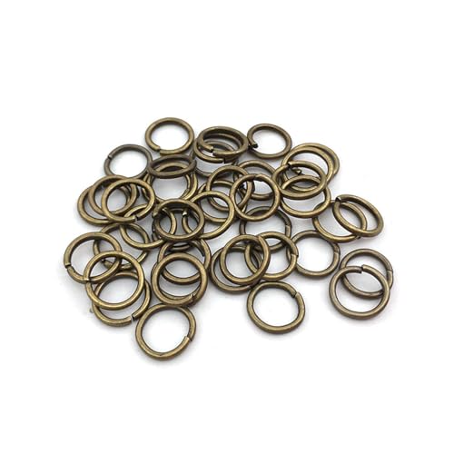 200 Stück Charms für Armbänder, Splitringe für Schmuckherstellung, Accessoires, 0,5 x 0,5 cm, antike Bronze von MANGOUSONG