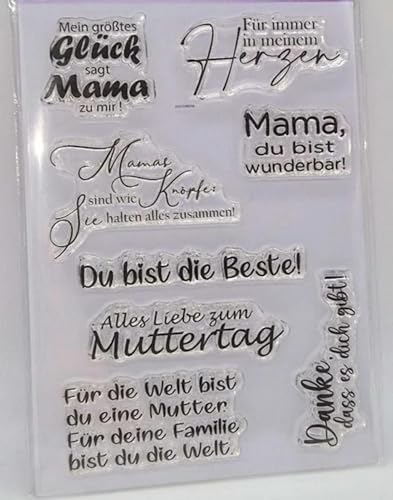 Scrapbooking-Stempel, 11 x 16 cm, deutscher Stempel, transparenter Stempel für Scrapbooking, transparenter Silikon-Gummi, Fotoalbum, Dekoration, Stil 5 von MANGOUSONG