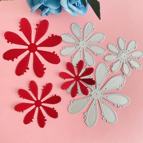 Stanzschablonen, 13,8 x 12,6 cm, 3D-Blumenhintergrund, Metall-Stanzformen, Scrapbooking, Papierkarten, Prägung, Handwerk von MANGOUSONG