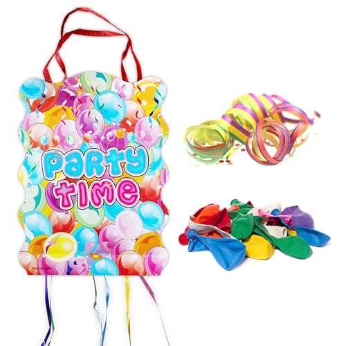 Piñata für Kindergeburtstag + Packung mit 20 Pinata-Spielzeugen – Pinata – Pinata zum Geburtstag – Pinata zum Geburtstag – Pinata zum Geburtstag – Pinata zum Geburtstag – Pinata MANLOZ von MANLOZ