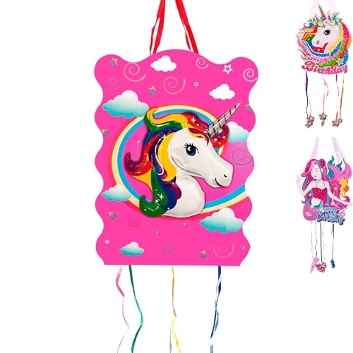 Piñata Kindergeburtstag - Einhorn Pinata - Piñata - Geburtstag Einhorn - Piñata Mädchen - Piñata Geburtstag - Kinderpinata - Pinata zum Geburtstag - Pinata - MANLOZ (Einhorn Rosa) von MANLOZ