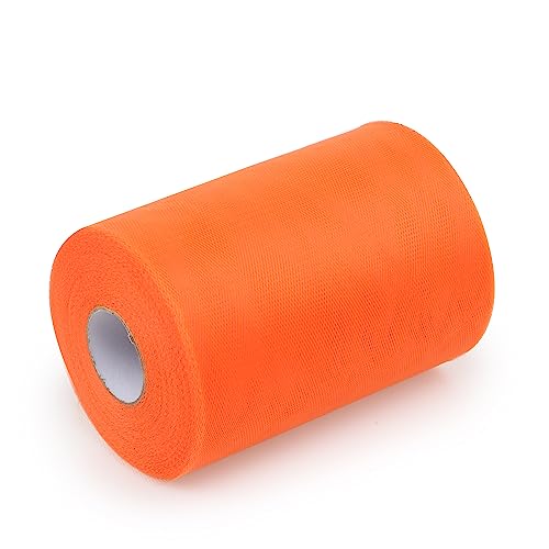 MAOYUTOU Tüll Stoff Rolle 92mx15cm OrangeTüll Hochzeit Hochzeit Dekoration Tisch Deko Tüllband für DIY Tutu Rock Handwerk Bogen Party Dekoration Crafts Geschen von MAOYUTOU