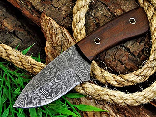 Damast Messer Damaszener Stahl Jagd Jagdmesser Knife Damascus Hunting MAQ1944 von MAQSON