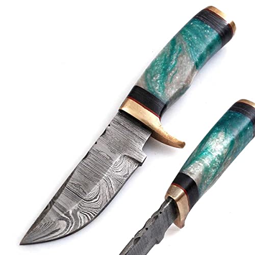 Damast Messer Damaszener Stahl Jagd Knife Damascus Hunting Bowie 5011EK von MAQSON