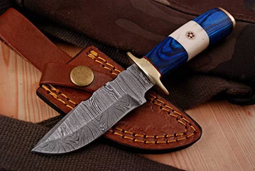 Damast Messer Damaszener Stahl Jagd Knife Damascus Hunting Bowie 5023EK von MAQSON