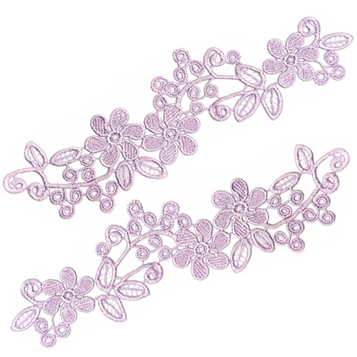 1 Paar elegante Blumen-Spitzen-Applikationen für Brautschmuck, Hochzeit, Verzierung für Hochzeitskleid von MARCBUSE