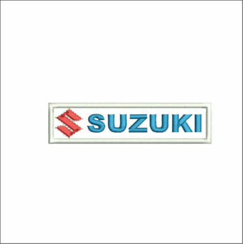 MAREL Aufnäher Suzuki Logo 12 x 3 cm Stickerei Auto Motorrad v1d - 728 Nachbildung von MAREL