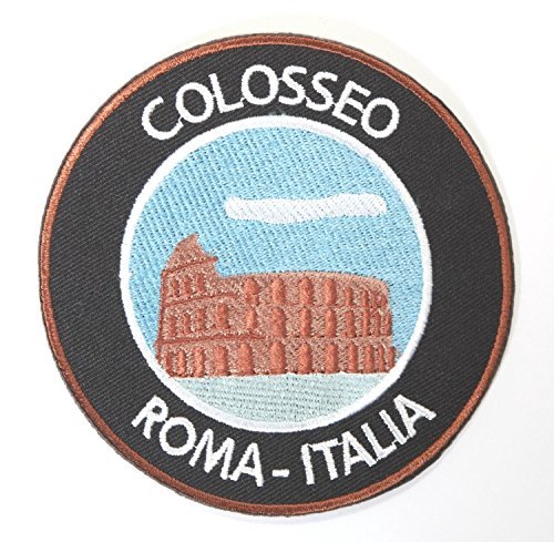 MAREL Patch Rom Kolosseum Italien Souvenir Patch Aufnäher Aufbügler Bestickt cm 8,5 Replica von MAREL