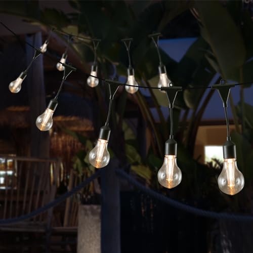 LED Lichterkette GLÜHBIRNE - 20 Filament LED - L: 9,5m - koppelbar bis 100 LED - Trafo - für Außen von MARELIDA