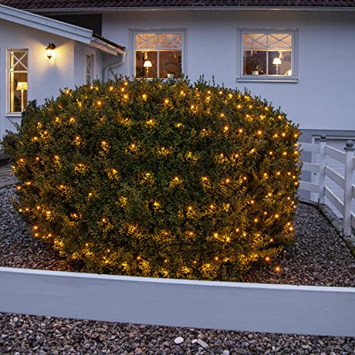 MARELIDA LED Lichternetz - GOLDEN LED Serie - 160 ultra warmweiße LED - 2m x 2m - schwarzes Kabel - für Außen von MARELIDA