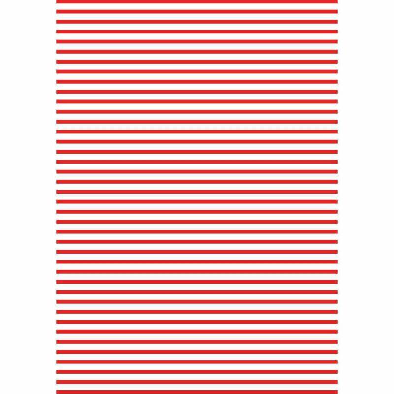 Fotokarton Streifen weiß-rot 50x70cm 300g/m² von Marpa Jansen