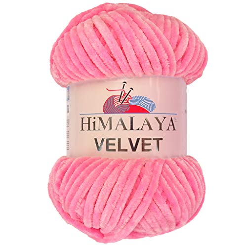 Marriner Himalaya Velvet Super Chunky Garn mit 100% Polyester, 14/16-lagig, zum Stricken und Häkeln, vegan und hypoallergen (Fondant 100 g Einzelknäuel) von MARRINER