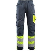 MASCOT® unisex Warnschutzhose Leeds schwarzblau, gelb Größe 44 von MASCOT®