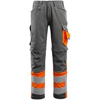 MASCOT® unisex Warnschutzhose Leeds dunkelanthrazit, orange Größe 24 von MASCOT®