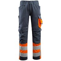 MASCOT® unisex Warnschutzhose Leeds schwarzblau, orange Größe 102 von MASCOT®