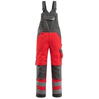 MASCOT® unisex Warnschutz-Latzhose Newcastle rot, dunkelanthrazit Größe 98 von MASCOT®