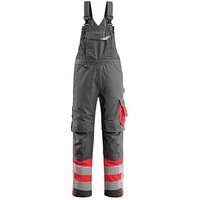 MASCOT® unisex Warnschutz-Latzhose Sunderland dunkelanthrazit, rot Größe 44 von MASCOT®