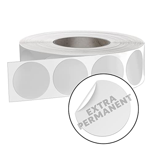 Verschlussetiketten transparent rund in verschiedenen Formaten permanent oder ablösbar Klebepunkte Verschlußetiketten, auch mit Perforation (50 mm, extra permanent) von MASHPAPER