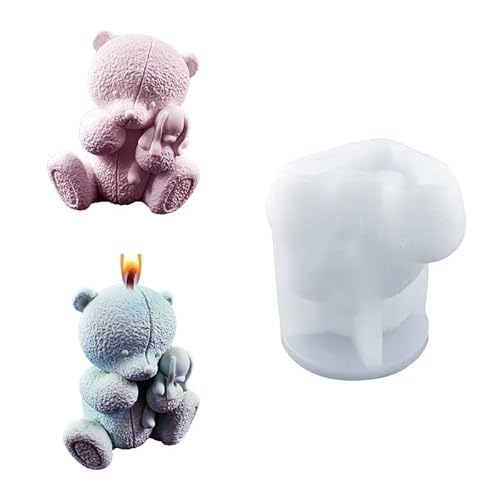 3D Kerze Seifenform Bär Silikonform für Fondant Schokolade Kuchen Dekor Kerze Seife Gips Ornament Harz Kunst von MASINIES