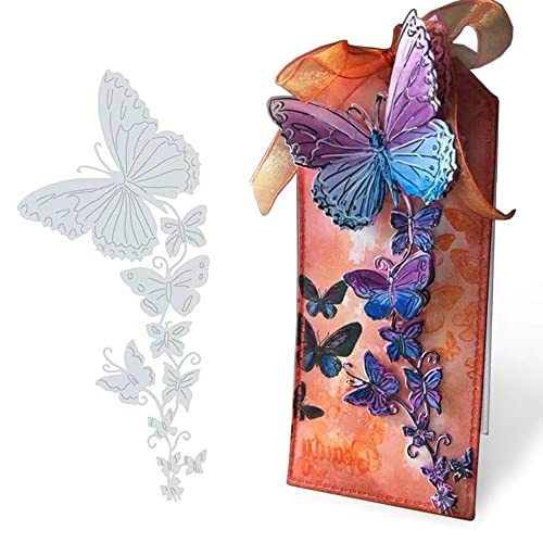 MASINIES Stanzformen Schmetterling Stanzformen für Kartenherstellung DIY Karten Herstellung Schablone Form Prägung Papier Scrapbooking Silber von MASINIES