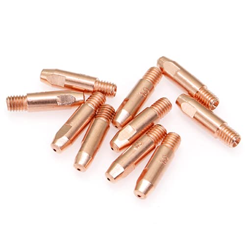 MASUNN 10 Stück 24KD M6 Mig/Mag Schweißbrenner Kontakt Tip Gas Düse 0,8/1,0/1,2/1,4mm-1.2mm von MASUNN