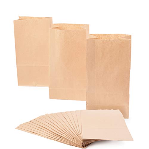 MATANA 100 Braune Papiertüten Kraftpapier, 24x13x8cm - Adventskalender, Geschenktüten, Partytüten, Kekstüten, Plätzchentüten, Süßigkeiten - Stabil von MATANA