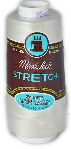 A & E Maxi Lock Stretch Strukturiertes Nylon Pearl Overlock-Nähfaden MWN-32601 von MAXI LOCK