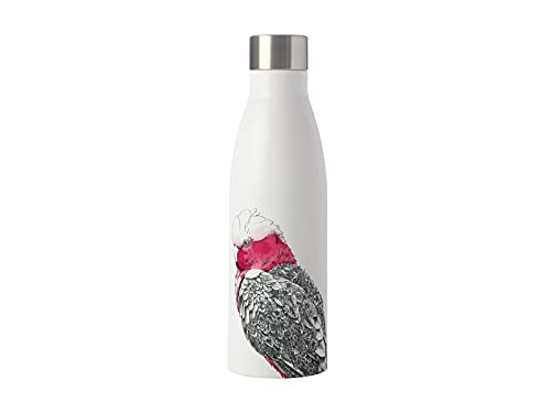 Maxwell & Williams Marini Ferlazzo Isolierte Edelstahl Trinkflasche mit Afrikanischem Giraffen Design, Doppelwandiger Edelstahl, Weiß, 500 ml, Auslaufsichere Isolierflasche von Maxwell & Williams