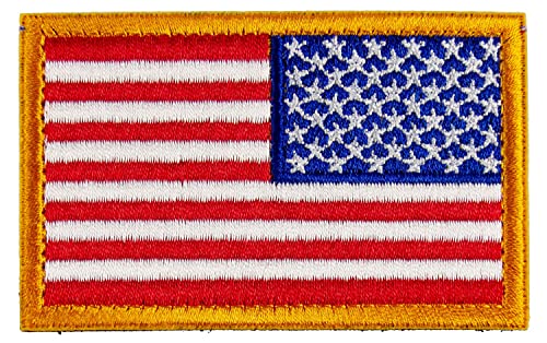 Taktische Aufnäher mit USA-Flagge auf der Rückseite, mit Klettverschluss für Rucksäcke, Mützen, Jacken, Hosen, Militär-Armee-Uniform, Embleme, Größe 7,6 x 5,1 cm von MAXXPRO