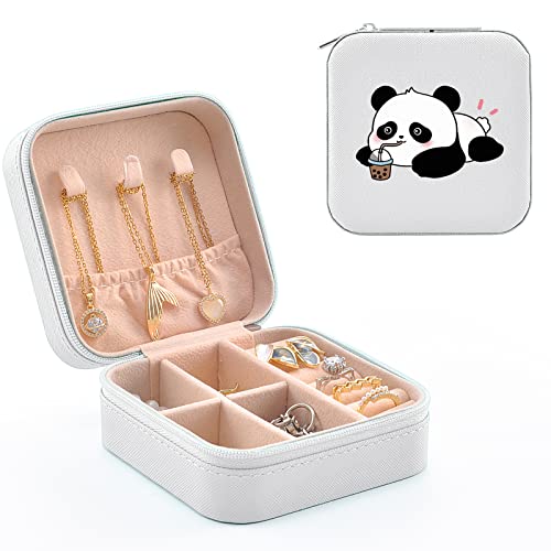 MAYCARI Reise Schmuckkästchen Kunstleder, Kleine Schmuckschatulle Mini Schmuck Organizer Tragbar Schmuckbox für Ringe, Halskette, Ohrringe von MAYCARI