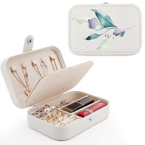 MAYCARI Schmuckkästchen Reise PU-Leder Schmuckschatulle Kleine Schmucketui für Ringe, Ohrringe, Halskette, Lippenstifte Mini Schmuck Tragbar Schmuckbox Geschenk von MAYCARI