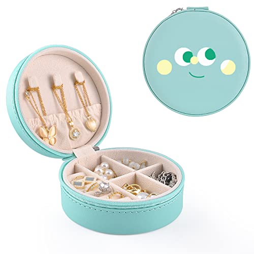 MAYCARI Schmuckkästchen Reise PU-Leder Schmuckschatulle Kleine Schmucketui für Ringe,Ohrringe,Halskette Mini Schmuck Organizers für Mädchen Geschenk von MAYCARI